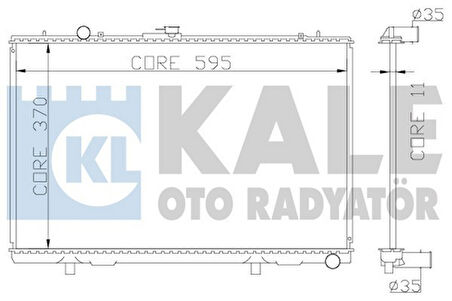 Kale 362200 Motor Su Radyatörü L200 1996-Manuel 698x408x26 MR127853