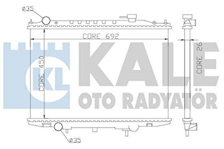 Kale 362900 Motor Su Radyatörü Skystar 03-Manuel 450x691x26 21410VK505