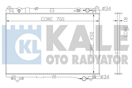 Kale 365500 Motor Su Radyatörü Grand Vitara 2005 2015 Otomatik Vites 450x698x16 17700-65J10