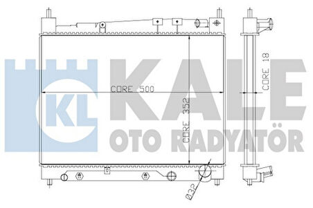 Kale 366000 Motor Su Radyatörü Toyota Yaris Verso 1.3 1999 2005 Otomatik Vites 350x478x16 1640021070