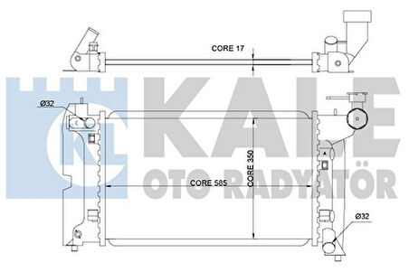 Kale 366900 Motor Su Radyatörü Avensis 03-08 Corolla 02-07 Geçmeli Manuel 585x350x17 164000D200