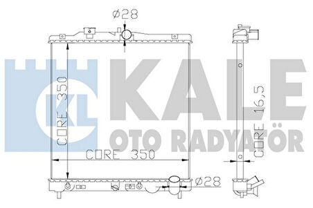 Kale 368900 Motor Su Radyatörü Honda Civic 1992-2000 Manuel Vites 350x348x16 19010P01003