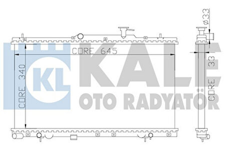 Kale 369000 Motor Su Radyatörü Accent Admire 1.6 Manuel Vites 2003 2006 335x638x15 2531025300