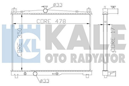 Kale 371700 Motor Su Radyatörü Yaris 99-05 Otomatik 350x478x16 1640023090