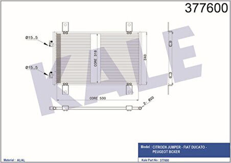 Kale 377600 Klima Radyatörü Jumper Ducato Boxer 07- 6455.CG