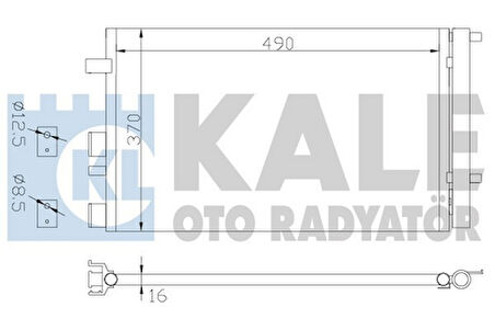 Kale 386500 Klima Radyatörü Komple Hyundai i20 1.2 1.4 2008-359x328x16 976061J000