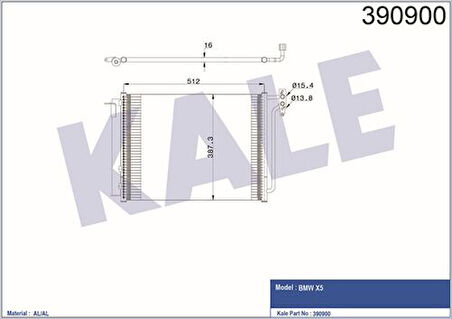 Kale 390900 Klima Radyatörü BMW M54 M57 N X5 E52 64536914216