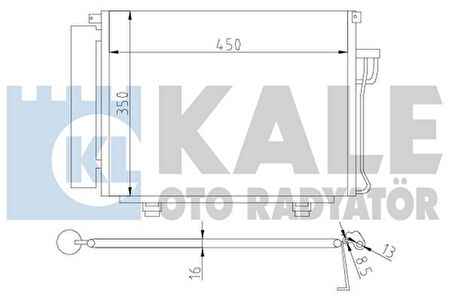 Kale 391800 Klima Radyatörü Komple Hyundai i10 2008- 976060X000