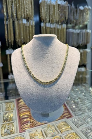 14 K Yeşil Altın Renk Vip 60 cm Kolye 