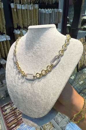 14 K Yeşil Altın Renk Vip 45 cm Kolye 