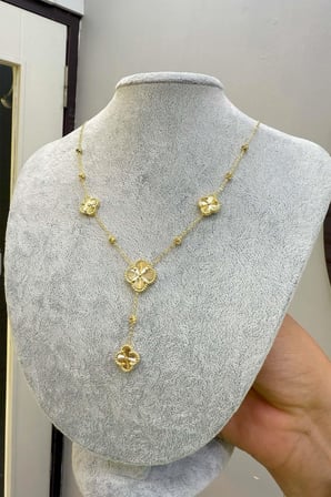 14 K Yeşil Altın Renk Vip 45 cm Kolye 