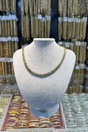 14 K Yeşil Altın Renk Vip 45 cm Kolye