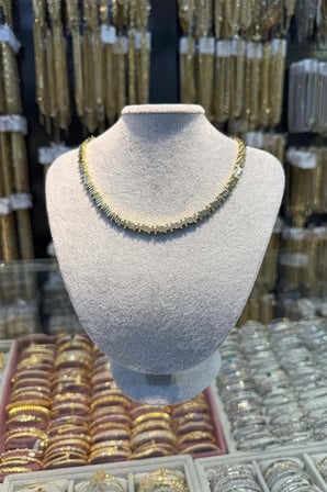 14 K Yeşil Altın Renk Vip 45 cm Kolye
