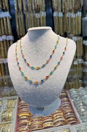 14 K Yeşil Altın Renk Vip 90 cm Kolye