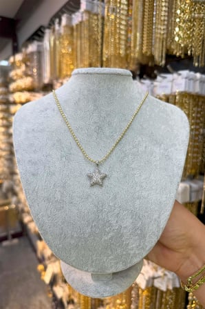 14 K Yeşil Altın Renk Vip 45 cm Kolye