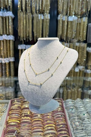 14 K Yeşil Altın Renk Vip 90 cm Kolye