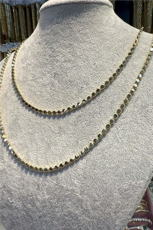 14 K Yeşil Altın Renk Vip 90 cm Kolye