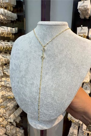 14 K Yeşil Altın Renk Vip 45 cm Kolye