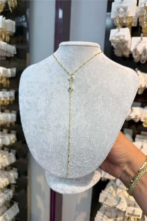 14 K Yeşil Altın Renk Vip 45 cm Kolye