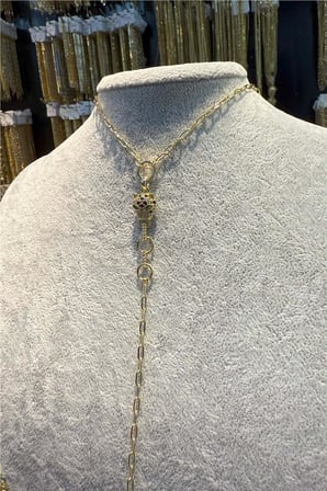 14 K Yeşil Altın Renk Vip 45 cm Kolye