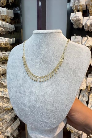 14 K Yeşil Altın Renk Vip 45 cm Kolye