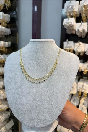 14 K Yeşil Altın Renk Vip 45 cm Kolye