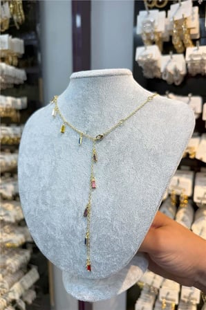 14 K Yeşil Altın Renk Vip 45 cm Kolye