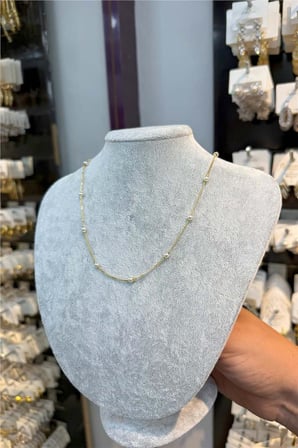 14 K Yeşil Altın Renk Vip 45 cm Kolye