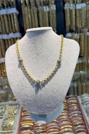14 K Yeşil Altın Renk Vip 45 cm Kolye