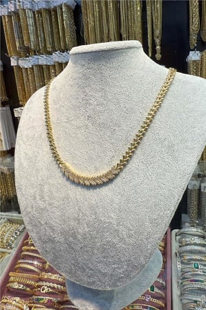 14 K Yeşil Altın Renk Vip 45 cm Kolye