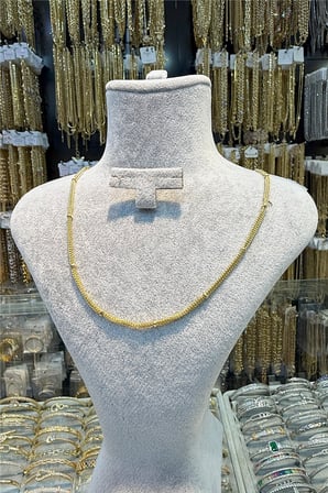 14 K Yeşil Altın Renk 45 cm Vip Kolye