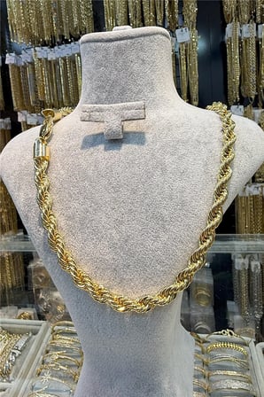 14 K Yeşil Altın Renk 45 cm Vip Kolye