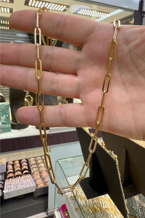 14 K Ataç Zincir Renk Gold 55 cm 