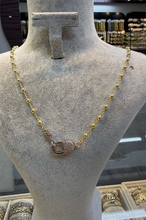 Yıldız Kolye Gold Renk 45 cm 