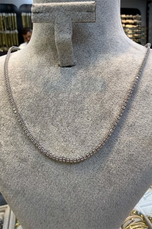 2 mm Çelik Silver Renk Kolye 45 cm