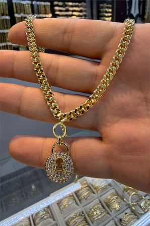 Anahtar Kolye Gold 45 cm