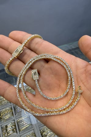 Gurmet Su Yolu Kolye Zirkon Taşlı 45 cm