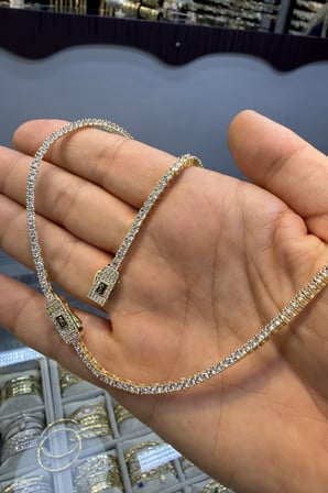 Gurmet Su Yolu Kolye Zirkon Taşlı 45 cm
