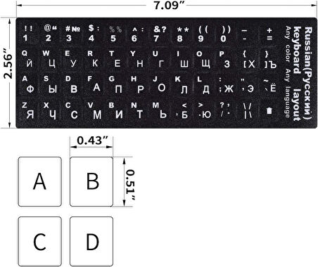 Russian Keyboard Stickers