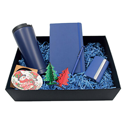 Derin Mavi Dörtlü Set | VIP Hediye Özel Kutusu ile