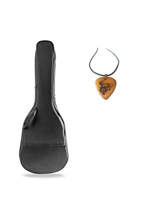 Su Geçirmez 20 Mm Polietilen Destekli Soft Case Klasik Gitar Kılıfı Ahşap Pena Kolye Hediye