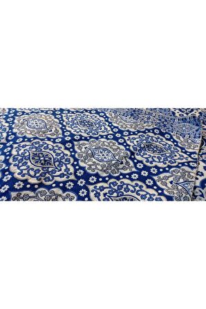 Osmanlı Desenli 6 Metrekare Halı Örtüsü, Savan, Çok Amaçlı Pike, Pamuklu