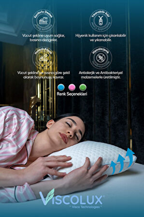 Anadolu Tombul Ortopedik Yastık - Baş Ağrısı Önleyici Klasik Visco Yastık 60x40x15