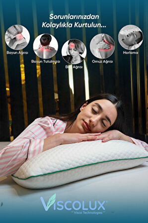 Anadolu Tombul Ortopedik Yastık - Baş Ağrısı Önleyici Klasik Visco Yastık Pembe 60x40x15