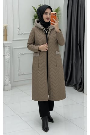 Kadın Zehra Şişme Vizon Mont Trend Yeni Sezon Kışlık Dış Giyim