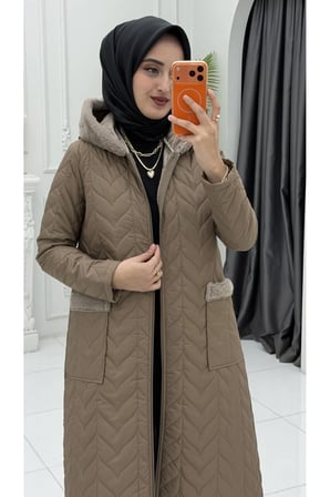 Kadın Zehra Şişme Vizon Mont Trend Yeni Sezon Kışlık Dış Giyim