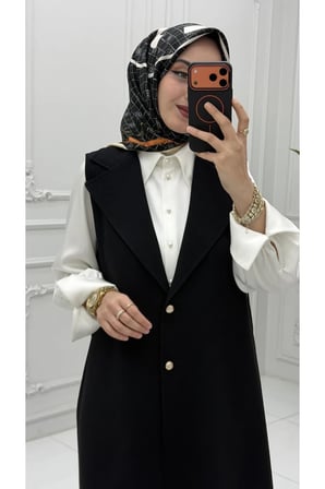 Sofia Yelek Takım Siyah