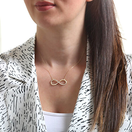 Altın Sonsuzluk Kolye (KLY0010)