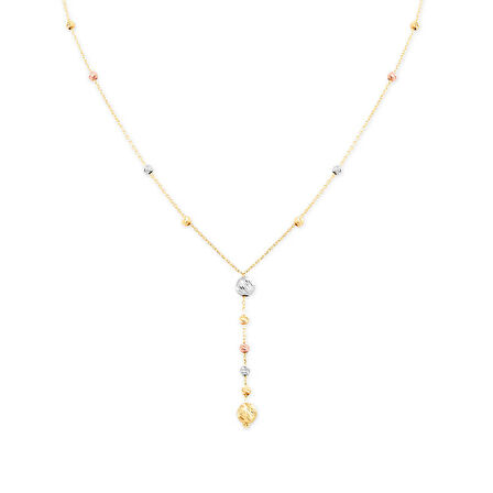 Altın Toplu Dorika Zincir Kolye (KLY0074)