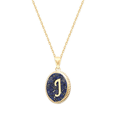 J Harfi Altın Lapis Kolye (KLY0119)